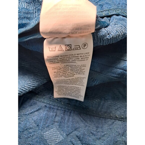 J.Crew Jacquard Sleeveless Zip-Pocket Shift Mini Dress Peacock Blue B9431 Size S - Picture 11 of 11